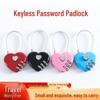 Heart-Shaped Lock with Password and Steel Wire Rope - Multi-Color Couples Pendant