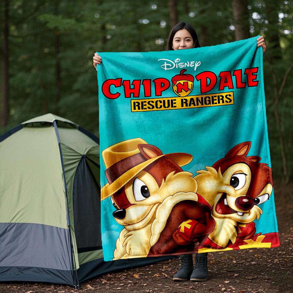 1pc, Rescue Chip 'n Dale Blanket Soft Warm Throw Blankets for Room Decor, Birthday Gift