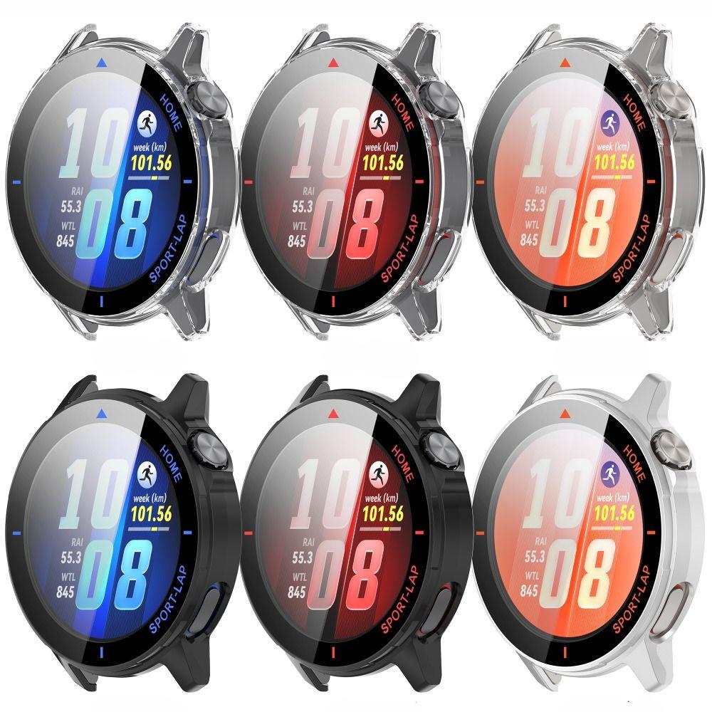 PC+Tempered Protective Case Anti-Scratch Shockproof Screen Protector Full Coverage Cover Shell for Huawei Watch GT Runner 2