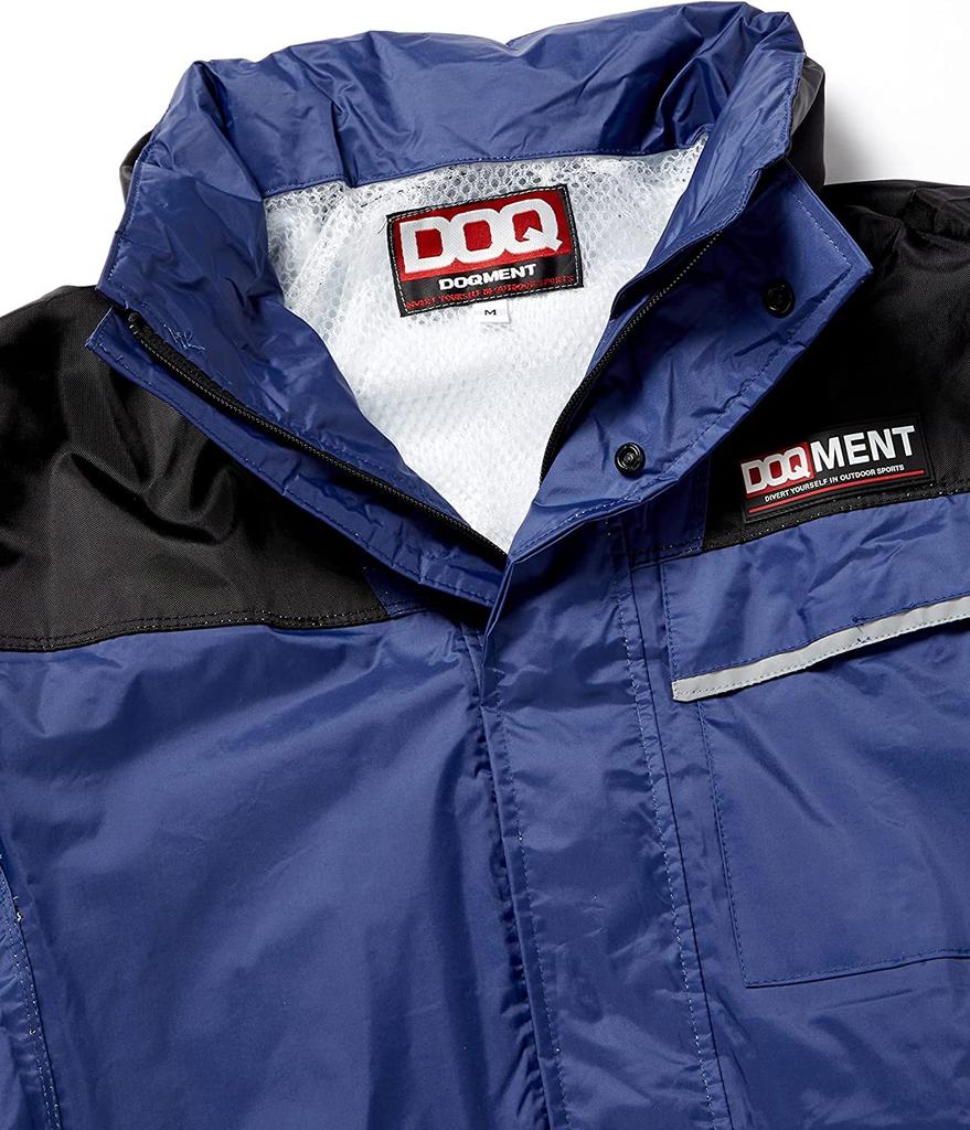 Doqment Hard Rainwear Set, Waterproof and Water-Repellent, for Work, Navy, Size 5L (Equivalent To Japanese Size 5L)