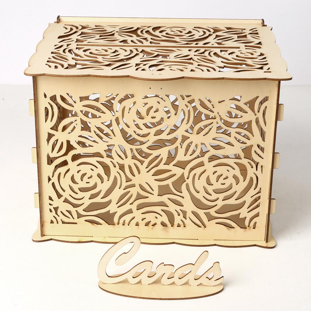DIY Wooden Wedding Card Box and Business Card Holder