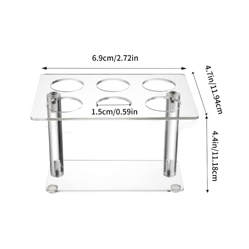Clear Double Layer Display Organizers for Party Buffets 6 Hole Dessert Stands 2 Pieces Included