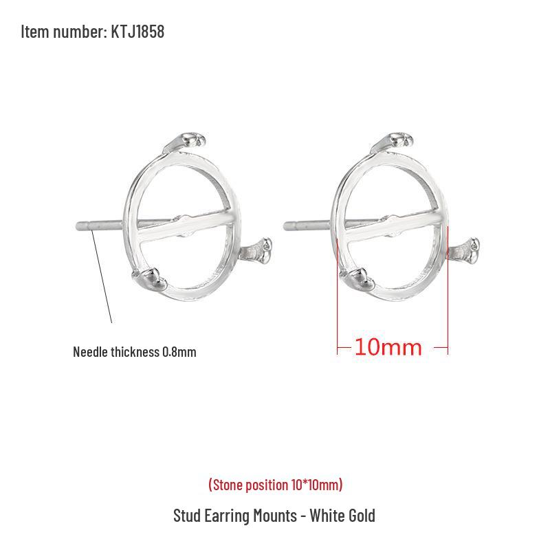 

S925 Sterling Silver Earring Base for DIY Pearl, Amber, Jasper Ear Jewelry - Hooks, Clips, Studs for Women 925 Silver