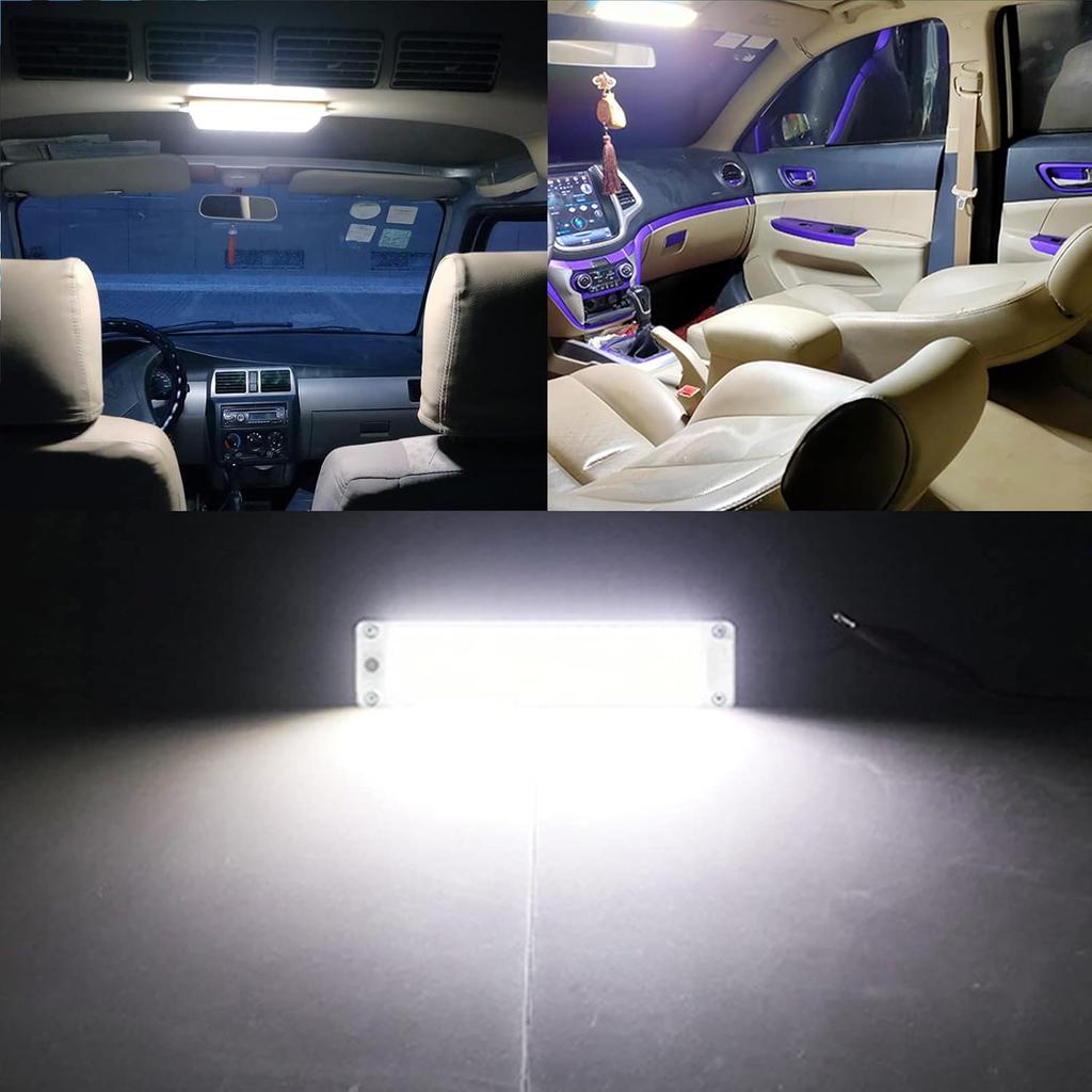 Interior Light Bar with Plastic Cover COB 108 SMD DC12-36V LED Strip Lights with ON/Off Switch for Camper Truck Van RV Trailer Boat Cabinet Lights