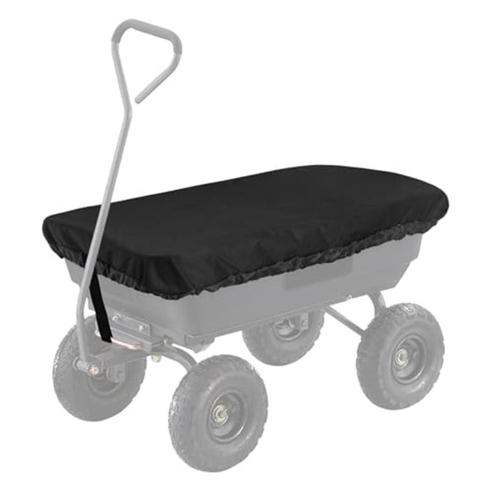 For Garden Cart Cover for Wagon Cart Waterproof Tear Resistant with Adjustable Bottom Drawstring 59 by 37 Inch