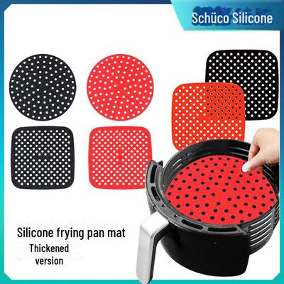 Heat-Resistant Silicone Air Fryer Mat - Food Grade, Reusable, Porous Steamer & Grill Mat