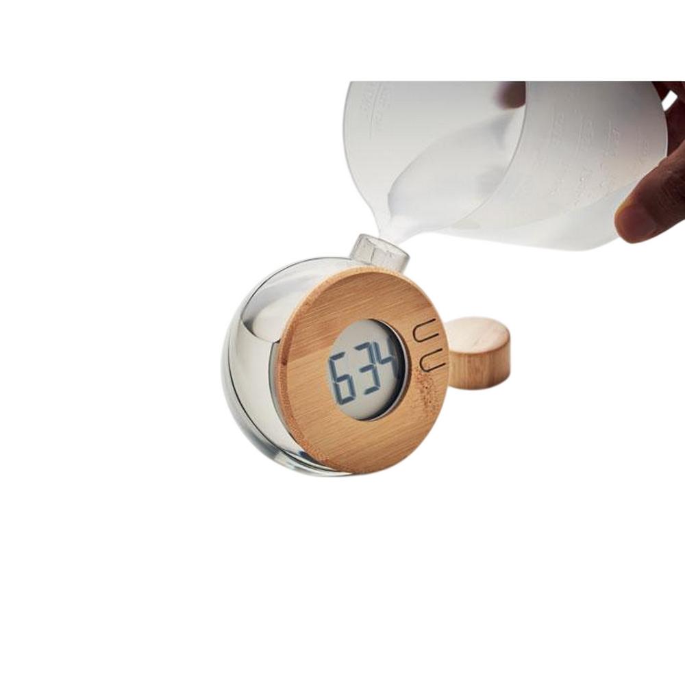 MidOcean Droppy Lux Bamboo Water Powered Clock