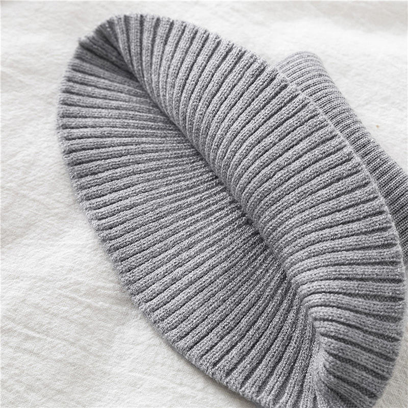 Autumn Winter Women's Fashion Warm Neck Protection Head Scarf Stretch Knitted Wool High Neck Collar