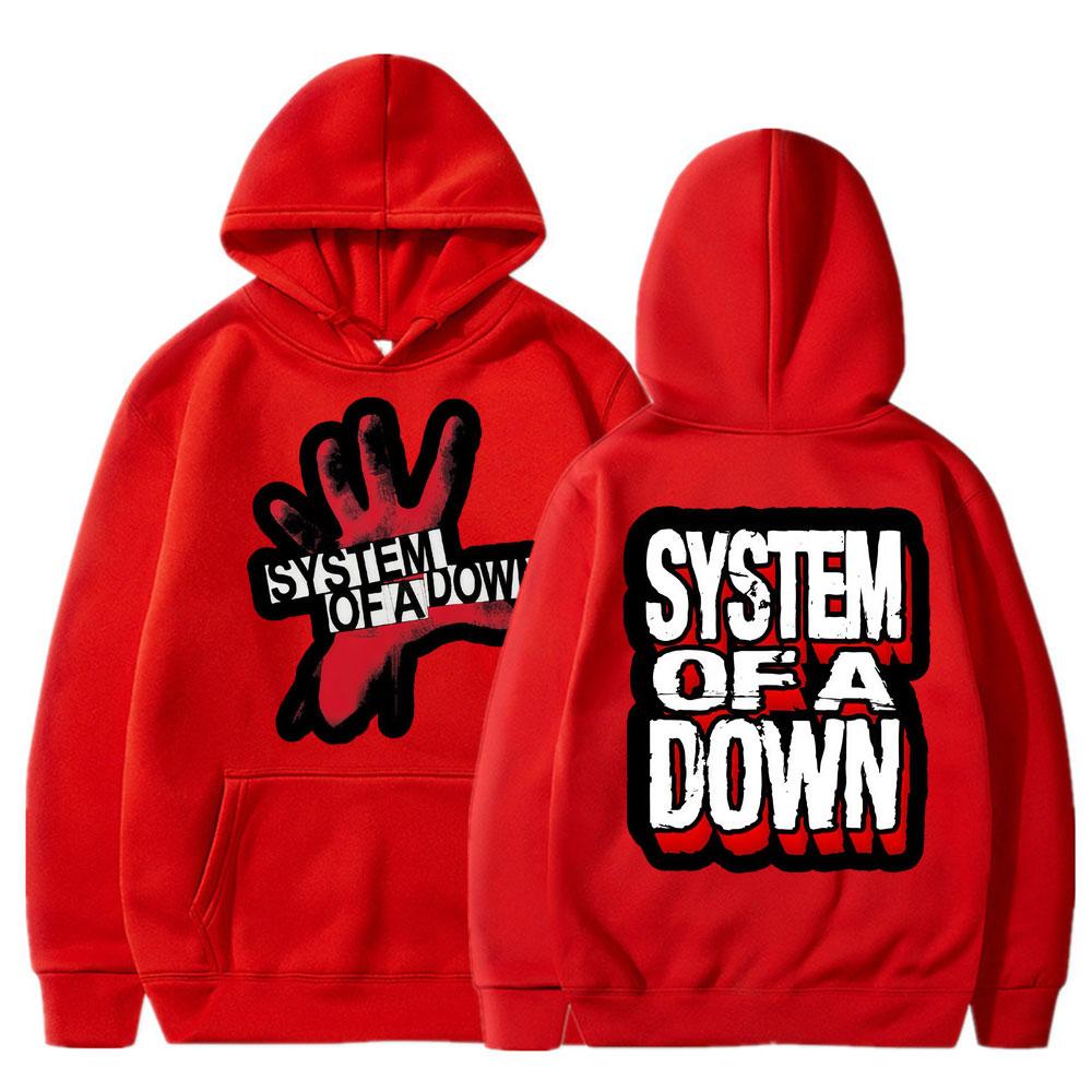 Vintage Band System of A Down Graphic Hoodies Unisex Awesome Rock Metal Long Sleeve Oversized Fleece Oversized Sportwear Male