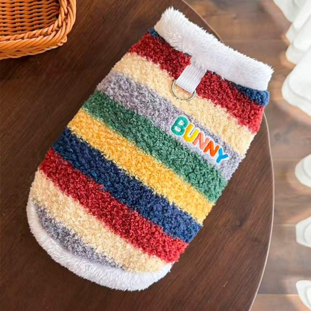

High Quality Thickned Pet Sweater Windproof Cold Proof Puppy Cat Clothes Soft Warm Vests Autumn Winter S синій