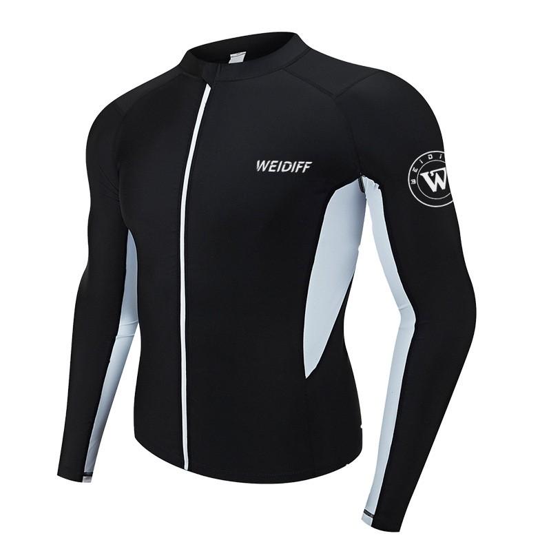 Mens UV Protection Rash Guard Set Long Sleeve Quick Dry Swimwear Snorkeling Surfing Diving Slim Fit