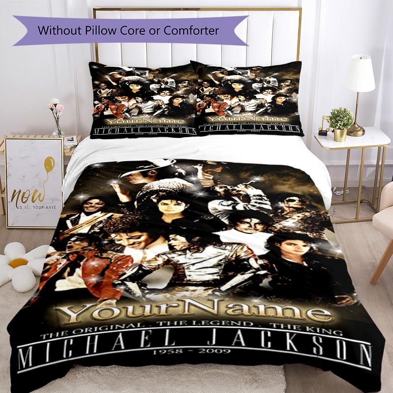 Michael Jackson 59 Customize Your Name Bedding Set Breathable Duvet Cover with Pillowcases Home Decoration Birthday Gift