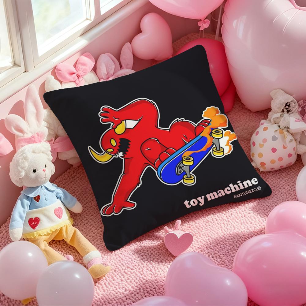 T-Toy M-MachineS S-SkateS Cushion Cover Pattern Printed Pillowcase for Living Room Sofa Cushion Cover & Bedroom Decor