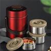 AB34-Easy Using 304 Stainless Steel Vacuum Insulated Lunch Box 3-Layer Thickened Portable Design