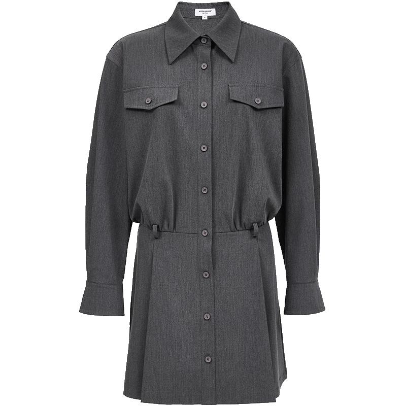 VEROMODA 2025 Autumn Long Sleeve Belted Shirt Dress