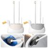 Wall-Mounted Cartoon Swan Toilet Brush White Grey Quick Drainage Cleaning Tool Non-Injury Glaze With Base Toilet Cleaning Brush