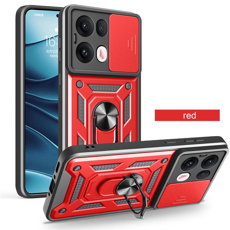 Armor Slide Lens Funda For Oppo Reno 13 13Pro 5G Case Car Magnetic Holder Ring Stand Protect Back Cover for OPPO Reno13 Pro Capa