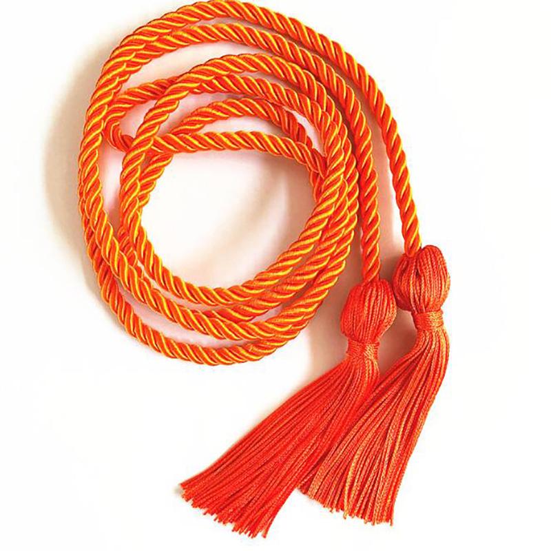 1pc Graduation Honor Cords Craft Braided Tassels Drawstring Rope Polyester Yarn Honor Cord for Graduation Students Bachelor Gown