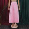 Women's Large Size High Waist Pleated Long Skirt - European & American Style