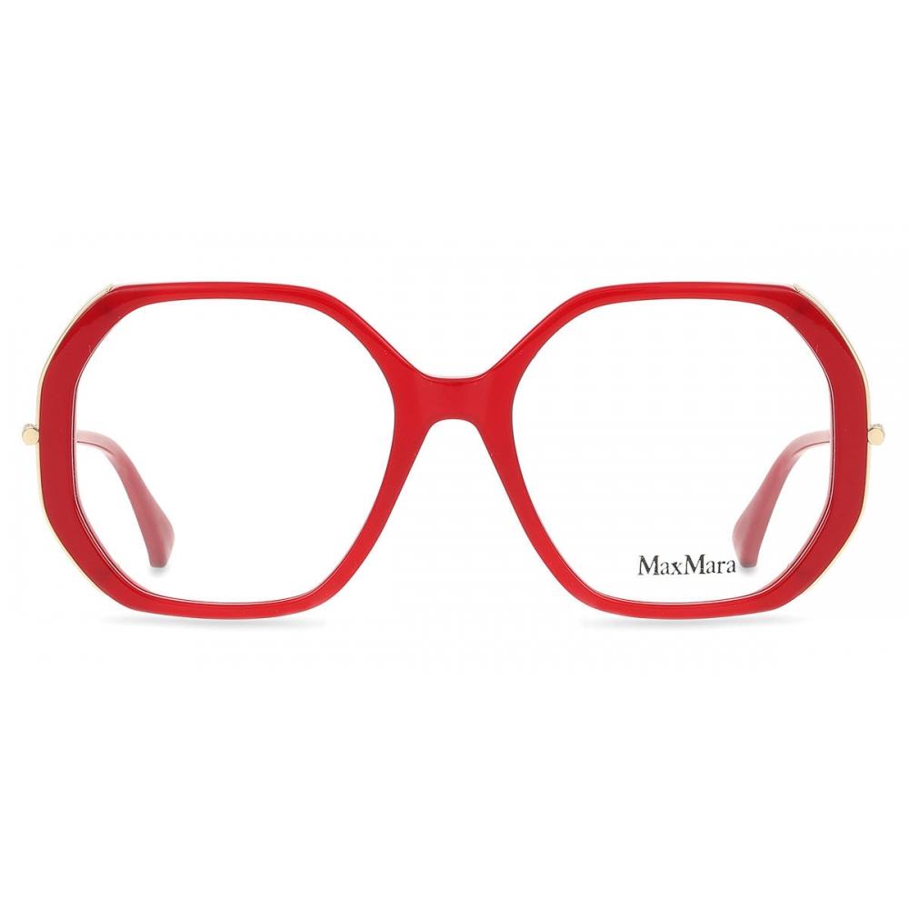 

Max Mara Mm5138 66 Women Eyeglasses Shiny Dark Red /Gold/55-18-140