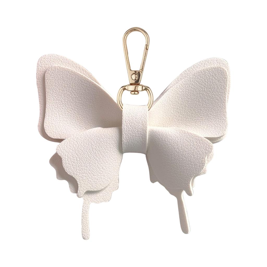 Elegant PU Leather Butterfly Bag Charm Keychain Accessory For Women Stylish Purse Decors Bags Pendant