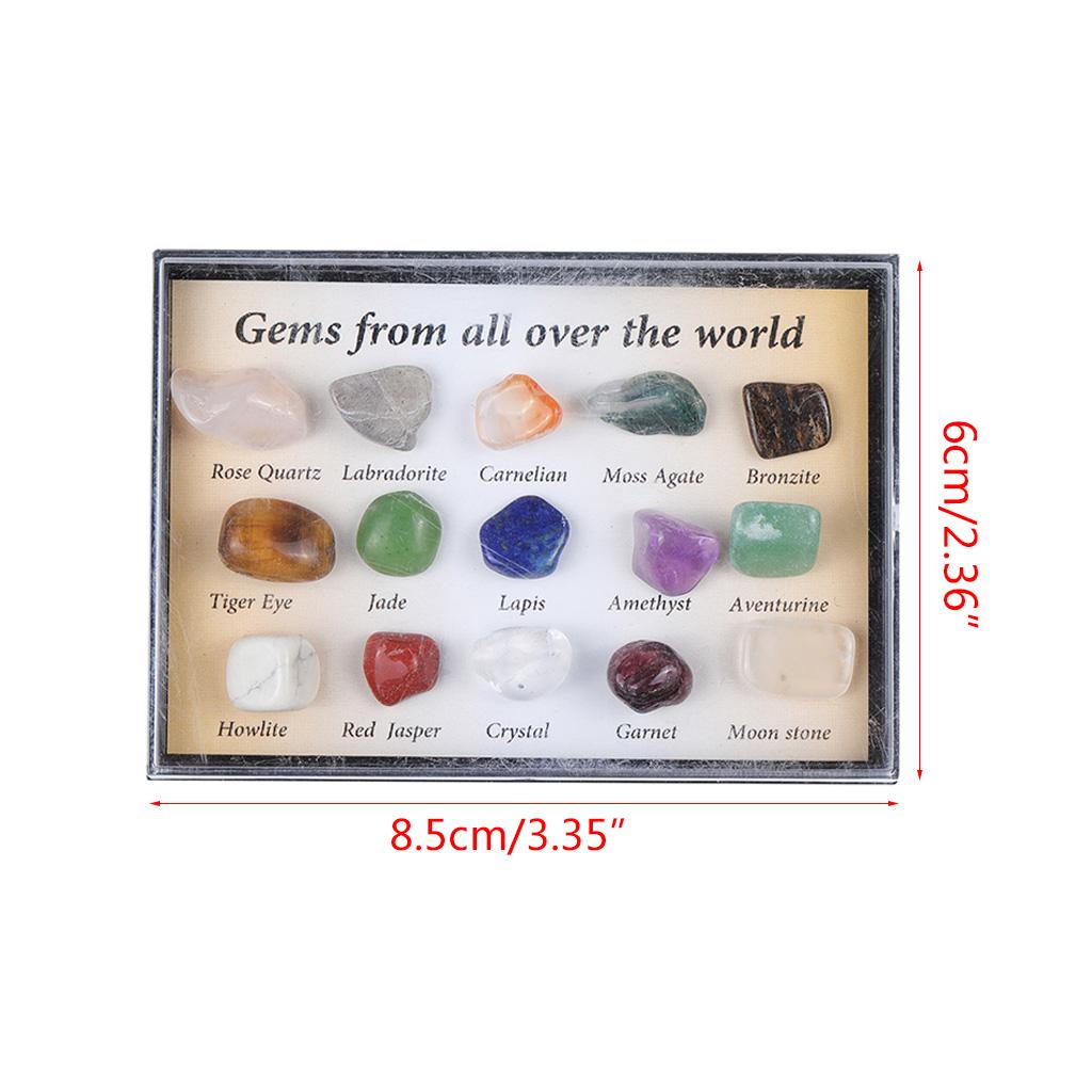 Colors Natural Stone Collection Set Box Stone Specimen for Art Collection