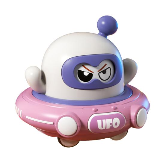 

Pull Back UFO Car Toy Inertial Drive Children Cartoon Spaceship Toddlers Boys Girls Educational