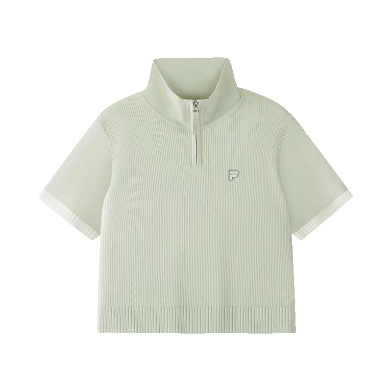 FILA Women s 2026 Summer Slim-Fit Stand Collar Knit Top L