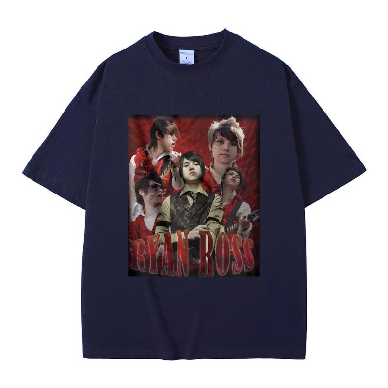 Ryan Ross Graphic Print Tshirt Unisexs Gothic Rock Oversized Short Sleeve Unisex Fashion Tshirt Unisex Women Casual Pure Cotton Tees