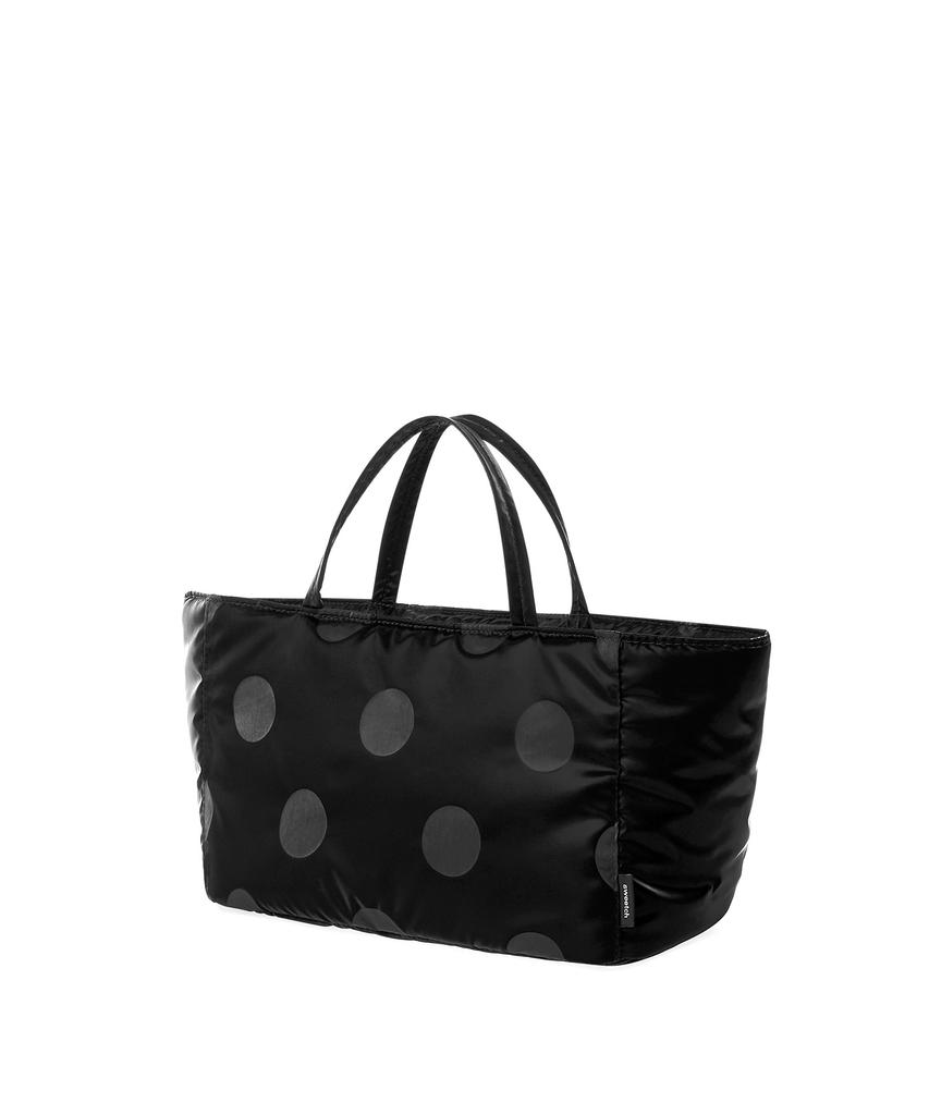 Sweetch Boat Tote Bag M Glossy Black Polka Dot