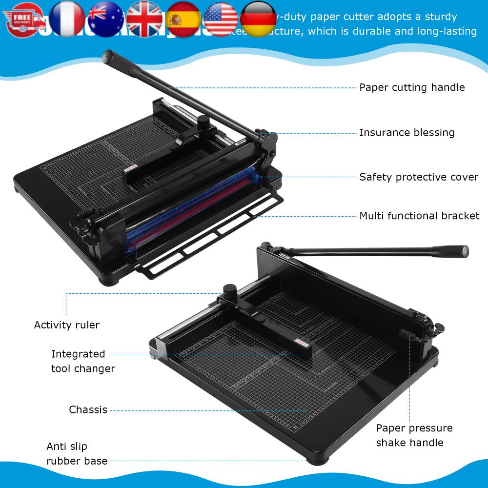 

17inch Heavy Duty Paper Cutter with Double Safety Protection 400 Sheets Capacity for Classroom Crafting Cardstock Art Projects United States