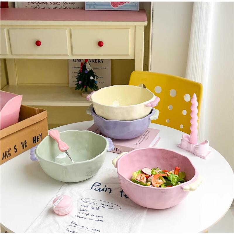 Deou Starlight Ceramic Sugar Bean Double Handle Bowl