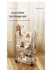 Clear Acrylic Mobile Snack and Storage Rack: Multi-layer, Small, Floor-Standing for Living Room or Bathroom