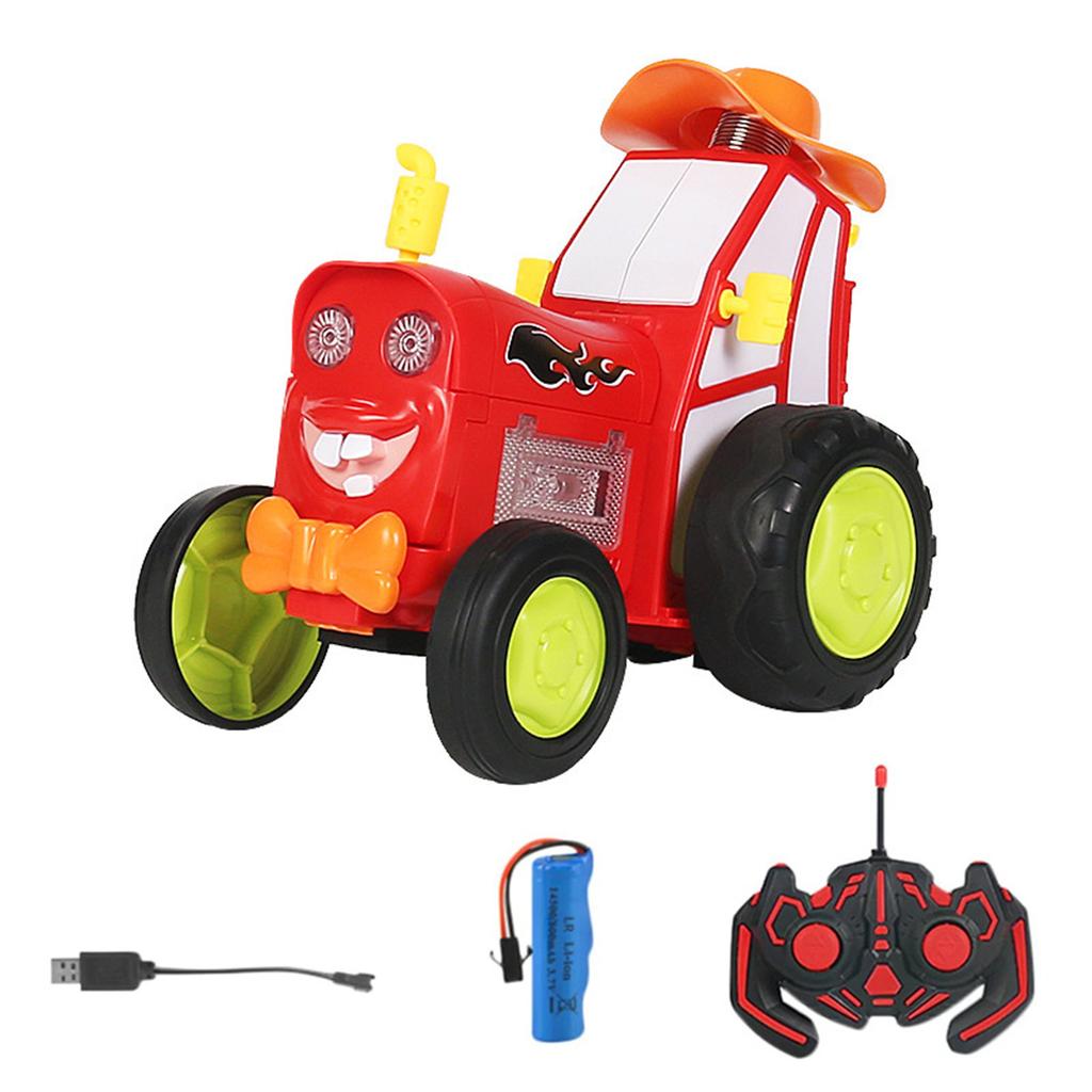 Crazy Jumping Car Toy, Remote Control Car With Headlights And Music, Rechargeable RC Trucks, Cartoon Car Toy Crawler Toy Cars For Kids Gift