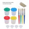 Paint Mixing Cup Set Premium Material Spill Proof Wide Application Paint Cups with Brushes for Art Painting Course