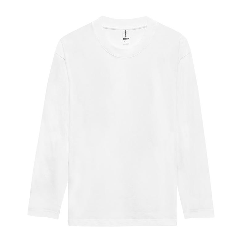 Solid Color Women's Long Sleeve Cotton T-Shirt for Spring/Autumn Fitness