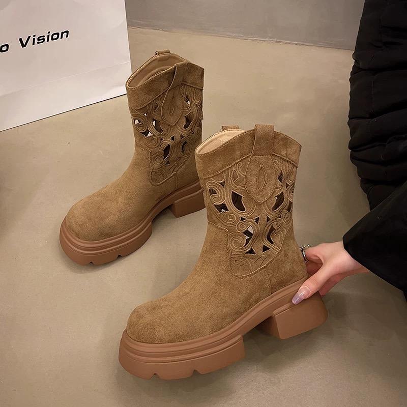 

Модные женские ботильоны, обувь на платформе, удобные женские черные ботинки, коричневые ботинки, женские туфли на высоком каблуке, обувь на платформе 40 коричневый