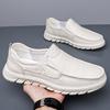 2026 New Men Trendy Cow Leather Shoes, Hand Stitched Slip-On Casual Loafers, Light Anti-slip Wear-resistant Leather Footwear