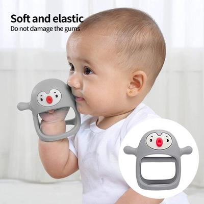 Baby-Beißring in Lebensmittelqualität, weich, sicher, widerstandsfähig, beschwichtigt die Stimmung, Anti-Ess-Hand, Silikon, Kinder, Zahnen, Neugeborene, Zahnpflege, Kauspielzeug, Babyprodukt
