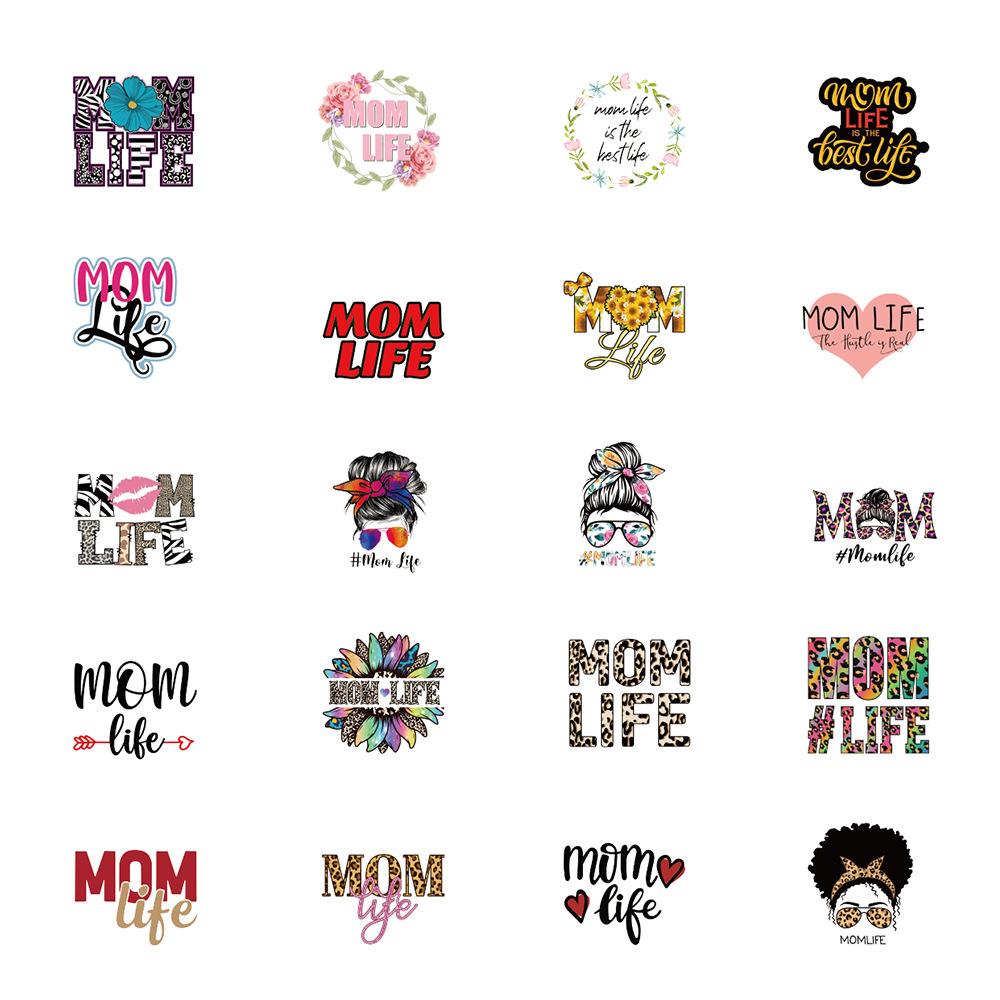 50 Cartoon MOM LIFE Graffiti Stickers Personalized Decorative Guitar Notebook Suitcase DIY Waterproof