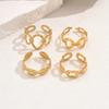 Popular Women's Clothing Ring Set, Personalized Multi-piece Set, Pearl-set Design, Niche Open Index Finger Ring.