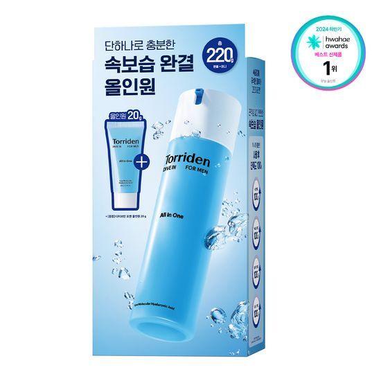 TORRIDEN Dive-in for Men Low Molecular Hyaluronic Acid All-in-One 200g Single/Promotional (+ All-in-One 20g)