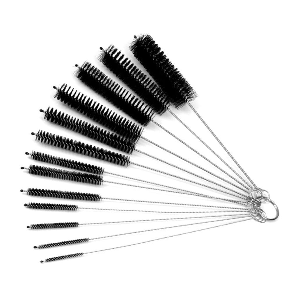 Čisticí kartáče Kartáč na láhev Kartáč na láhev Dlouhý kartáč na mléčnou hadici Nylonový kartáč na brčka pro zkumavky Tryska konvice