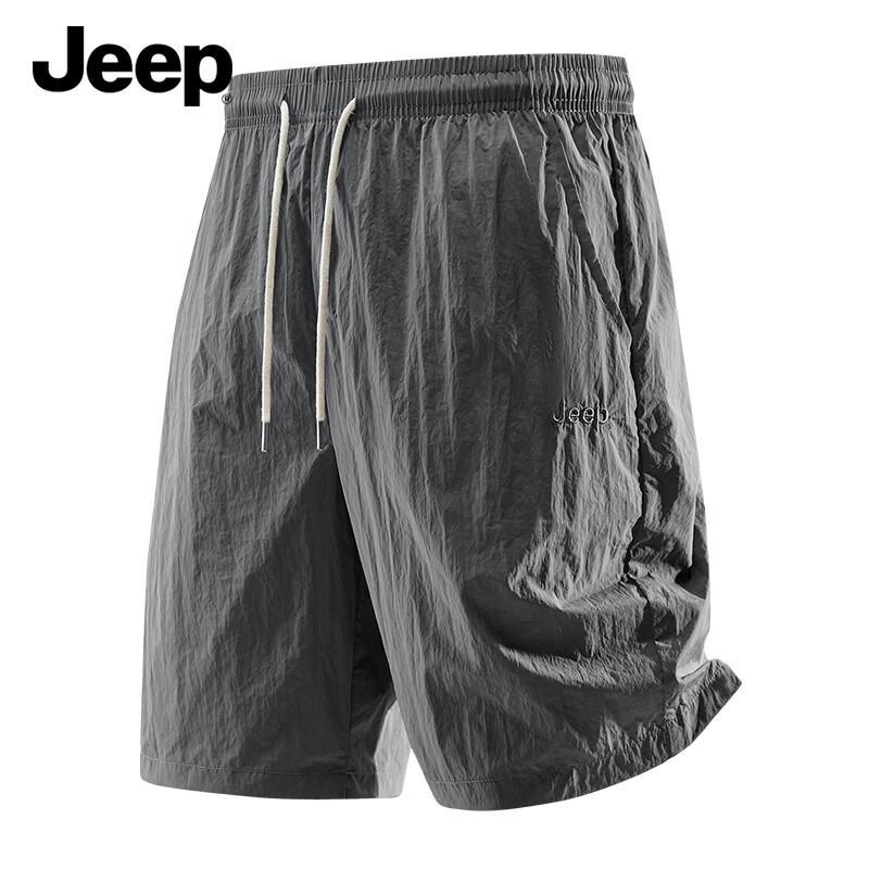 JEEP Men s Summer Breathable Quick-Dry Ice Silk Drawstring Shorts 4XL