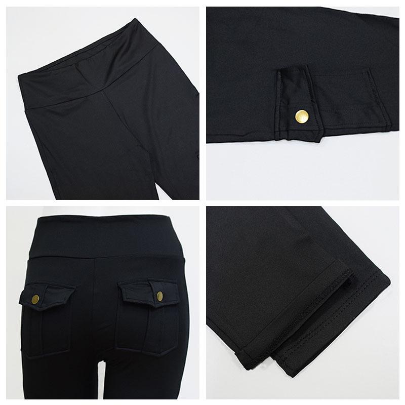 Plus Size Women's Multi-pocket Sports Leggings for Cycling, Archery, and Outdoor Activities