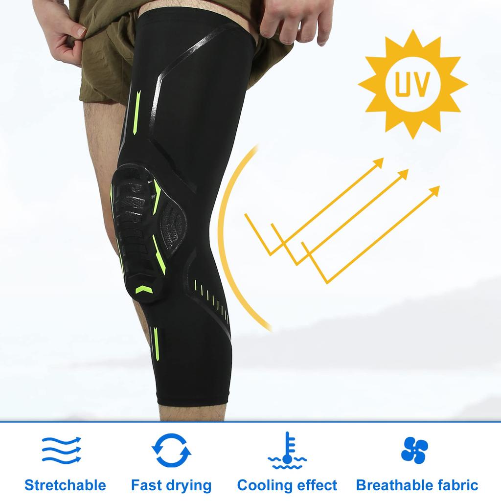 VOCOSTE Knee Knee EVA Leg Size Pack of 2 Pads, Brace, Pads, Covers, Unisex, Nylon, Black, M,