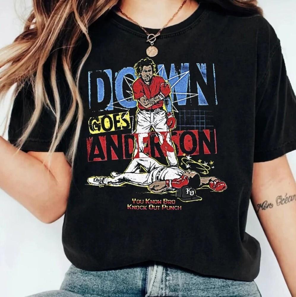 New Arrival Down Goes Anderson Jose Ramirez Tim Anderson Retro Shirt Unisex T-Shirt S