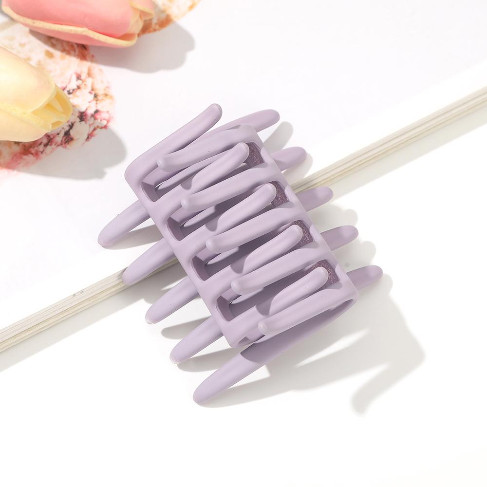 Pinza per Capelli Nera Media a Forma di Granchio Francese Intrecciata Colore Unico Pettine Laterali