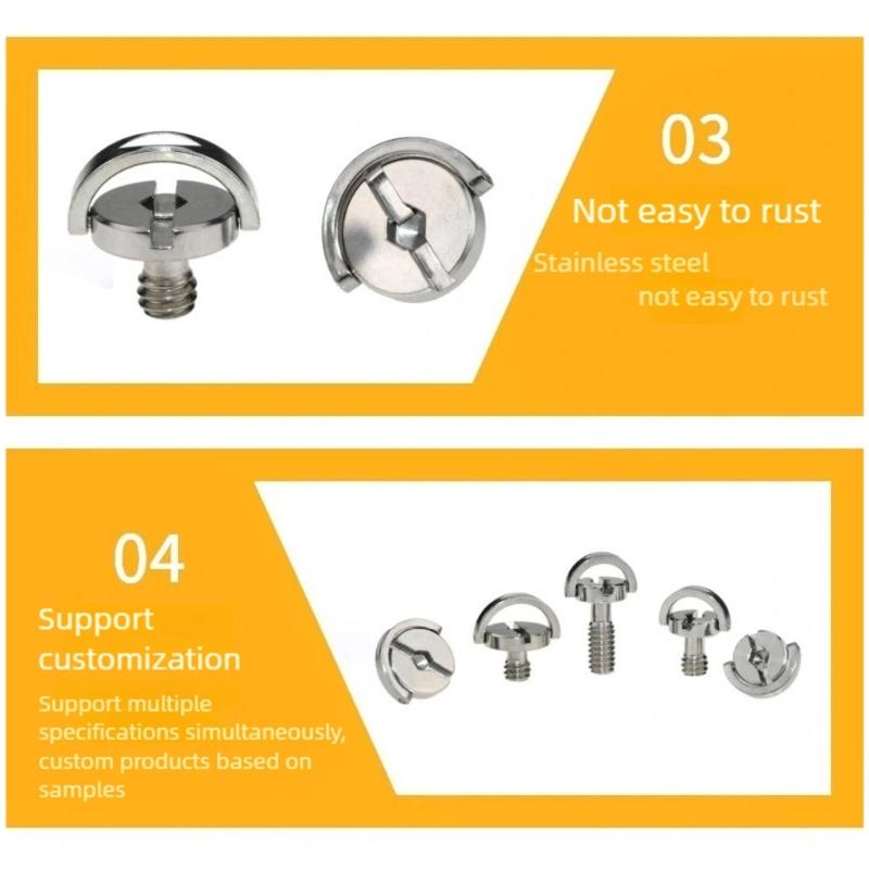 Quick Release 1/4inch Camera Screw Hexagon Key Stainless Steel for Tripods Mounting Universal Compatibility