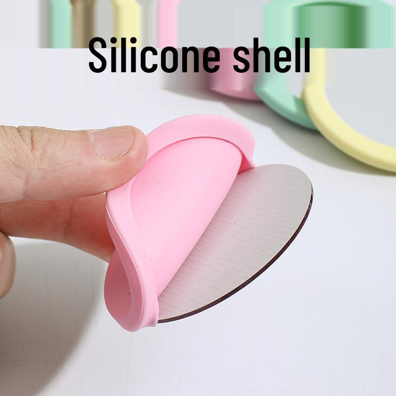 Portable Silicone Makeup Mirror - Round Mini Mirror for Touch-ups, Cute for Girls